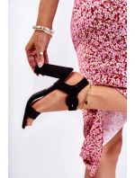 Klasické semišové sandály Černá Nelia Klasické semišové sandály Černá Nelia