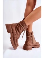 Dámské semišové kozačky zavazované hnědé Vanita Dámské semišové kozačky zavazované hnědé Vanita