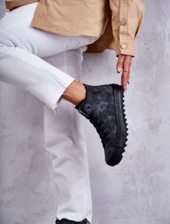 Dámské Tenisky Big Star Vysoké Zateplené Černé GG274069