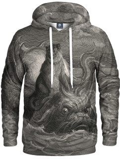 Aloha From Deer Dore Series - Monkey On A Dolphin Hoodie H-K AFD494 Grey