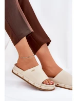 Dámské žabky na platformě Big Star NN274A746 Beige