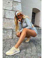 Dámské Sportovní Sneakersy z Přírodního Semiše Žluté Lovey Dámské Sportovní Sneakersy z Přírodního Semiše Žluté Lovey