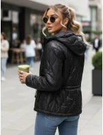 Dámská prošívaná bunda s kapucí černá FashionStreet TY5534