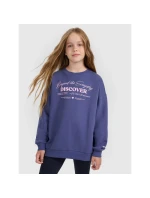 Dívčí mikina oversize bez kapuce 4F 4FJRAW25TSWSF2428-33S Dívčí mikina oversize bez kapuce 4F 4FJRAW25TSWSF2428-33S