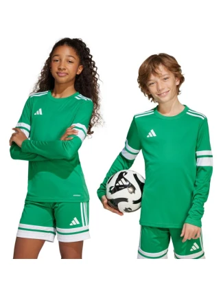Dětské tričko adidas Squadra 25 s dlouhým rukávem zelené JN7491 Dětské tričko adidas Squadra 25 s dlouhým rukávem zelené JN7491