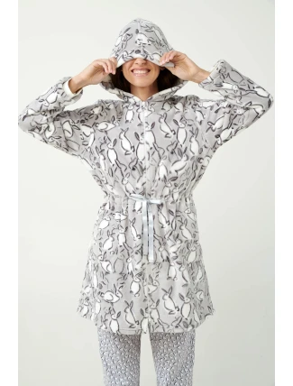 Vamp - Šedý župan s potiskem králíčka 21460 - Vamp Vamp - Šedý župan s potiskem králíčka 21460 - Vamp