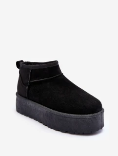 Platforma Sněžnice Z Kůže Černé Corcoran