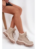 Zateplené dámské workery Lee Cooper LCJ-25-31-3910 Béžové