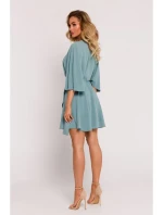 M785 Rozšířené mini šaty - agáve M785 Rozšířené mini šaty - agáve