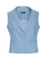 M859 Džínová vesta - světle modrá