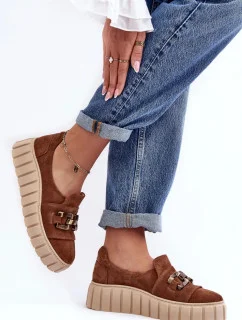 Dámské polobotky 3398 Hnědá s béžovou - Lewski Shoes