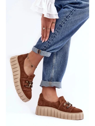 Dámské polobotky 3398 Hnědá s béžovou - Lewski Shoes Dámské polobotky 3398 Hnědá s béžovou - Lewski Shoes