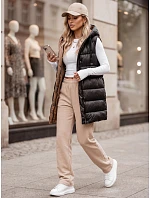 Dámská dlouhá prošívaná zimní vesta NOMADNECTAR černá FashionStreet TY3843