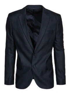 Pánské jednořadové sako v tmavě modré barvě FashionStreet MX0637