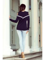 223-1 Pohodlná halenka s odhalenými rameny a stahovacím lemem - GRANITE