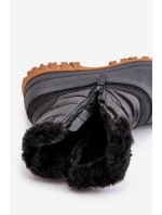Dámské Sněhule Zateplené Kožešinou Na Zipu Lee Cooper LCJ-24-44-2866 Černé