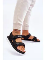 Dámské sportovní sandály na platformě Big Star LL274789 Černé Dámské sportovní sandály na platformě Big Star LL274789 Černé