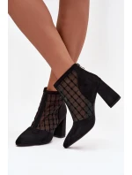 Dámské botky na sloupku D&A – černé Dámské botky na sloupku D&A – černé