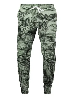 Unisex tepláky SWPN-PC AFD437 Zelená s potiskem - Aloha From Deer