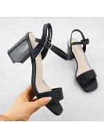 Dámské černé sandály na jehlovém podpatku Vinceza 62228 Dámské černé sandály na jehlovém podpatku Vinceza 62228