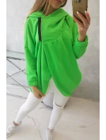 Bluza z krótkim suwakiem zielony neon Bluza z krótkim suwakiem zielony neon