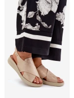 Dámské Sandály Z Eko Kůže Zlaté Tosmelia