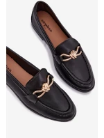 Dámské mokasíny s ozdobným detailem černé Rosynne