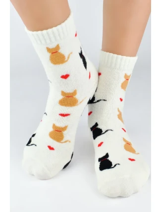 FROTÉ PONOŽKY KOČKY SF010 FROTÉ PONOŽKY KOČKY SF010