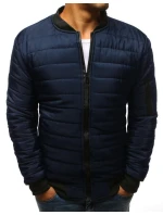 Pánská prošívaná bunda bomber tmavě modrá TX2205