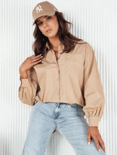 Dámská košile KLARA camel FashionStreet DY0371