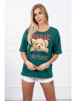 Kouzelně zelená halenka s potiskem