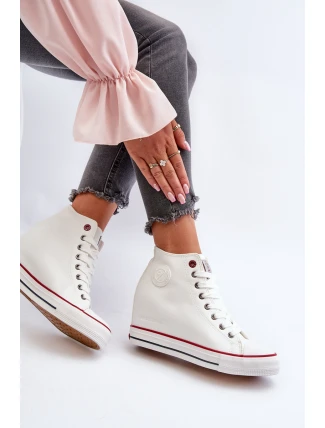 Dámské tenisky na podpatku Cross Jeans NN2R4004 bílé Dámské tenisky na podpatku Cross Jeans NN2R4004 bílé