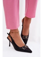 Dámské lodičky Sandály s ozdobným detailem Černé Lurella