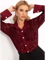 Dámská košile MI KS košile C243.18 Bordó - FPrice