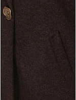 Dámský klasický jednořadý kabát v čokoládové barvě FashionStreet NY0814 Dámský klasický jednořadý kabát v čokoládové barvě FashionStreet NY0814