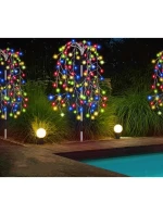 SOLÁRNÍ OHŇOSTROJ STROM LAMPA VÍCEBAREVNÝ 72CM 120 VEDL