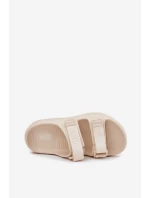 Dámské Pěnové Pantofle Se Suchými Zipy Big Star RR274A529 Béžové