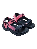 Lee Cooper dětské boty dívčí sandály na suchý zip na léto na pláž tmavě modré růžové