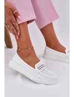 Dámské kožené mokasíny Dovema – bílé