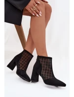 Dámské botky na sloupku D&A – černé Dámské botky na sloupku D&A – černé