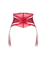 Dámský sexy podvazkový pás Matildea červený - Obsessive