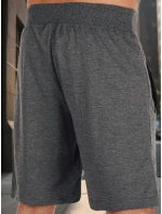 Pánské tmavě šedé teplákové kraťasy FashionStreet SX2484