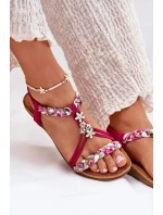 Dámské Plážové Sandály S Pletenými Pásky A Přezkami Artiker Fuchsie 56C1314