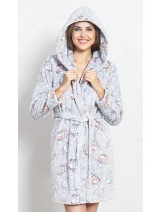 Dámský župan krátký s kapucí Tučňáci Dámský župan krátký s kapucí Tučňáci