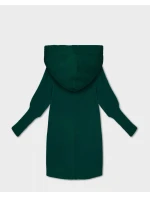 Bunda - přehoz přes oblečení typu alpaka v lahvově zelené barvě s kapucí (19905.1)
