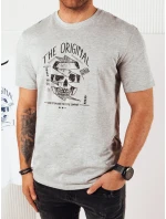 FashionStreet šedé pánské tričko s potiskem RX5380