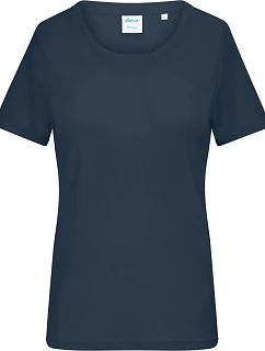 Daiber 8039 Dámské bio tričko s jemným žebrováním 02.8039 navy