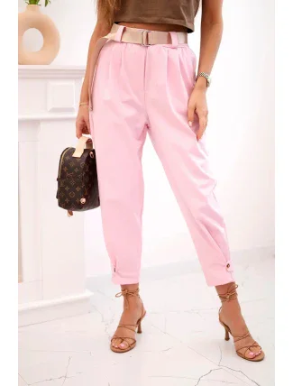 Kalhoty Summer Punto se zapínáním na nohavice bonbónově růžová