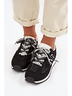 Dámské tenisky s ozdobným šněrováním Černé Henira