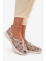 Semišové perforované dámské polobotky Multikolor Eliva